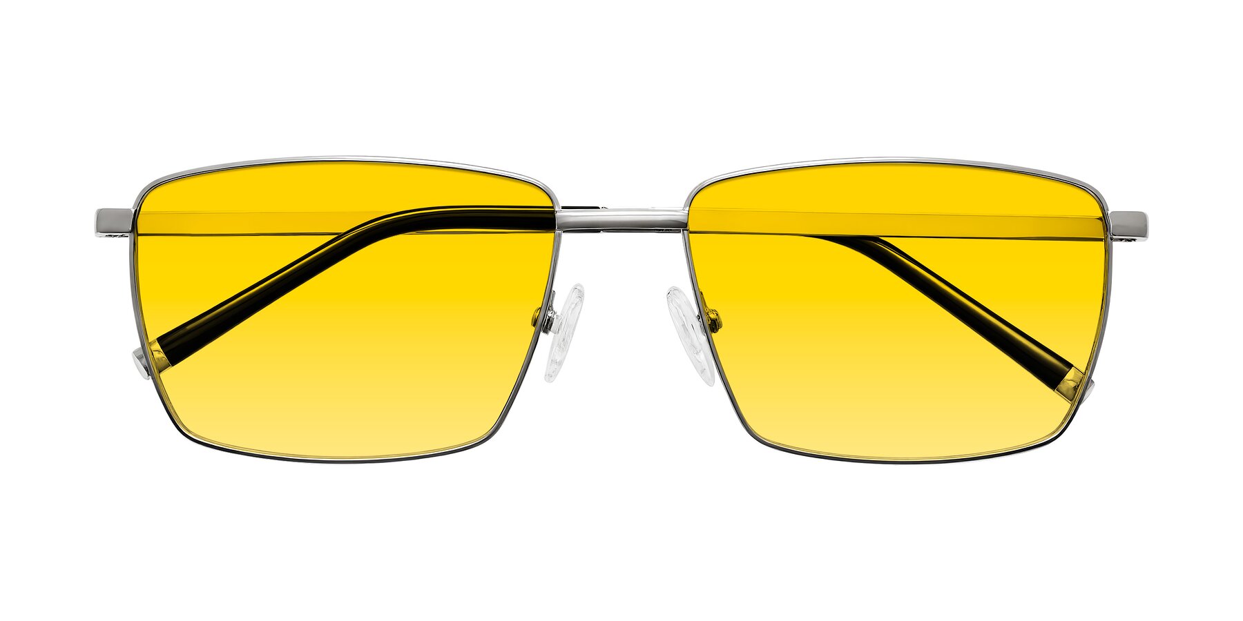 Folded Front of Lynch in Silver with Yellow Gradient Lenses