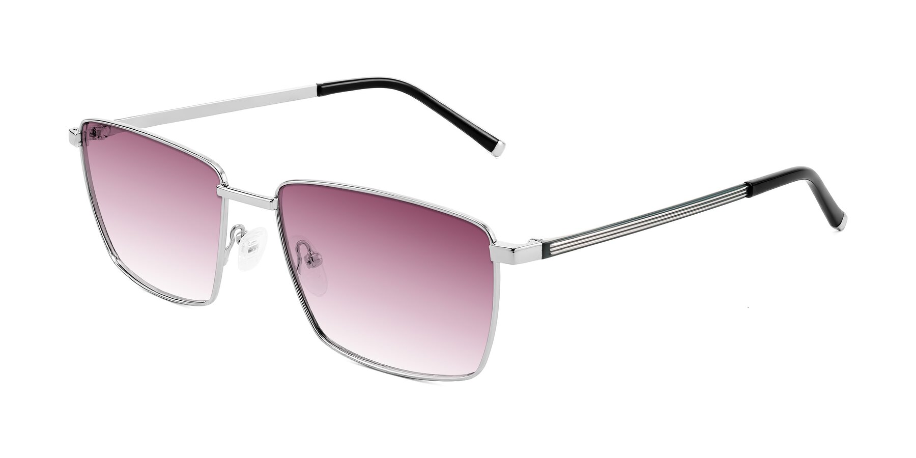 Angle of Lynch in Silver with Wine Gradient Lenses