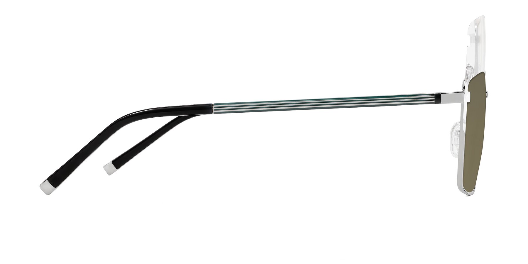 Side of Lynch in Silver with Gold Mirrored Lenses