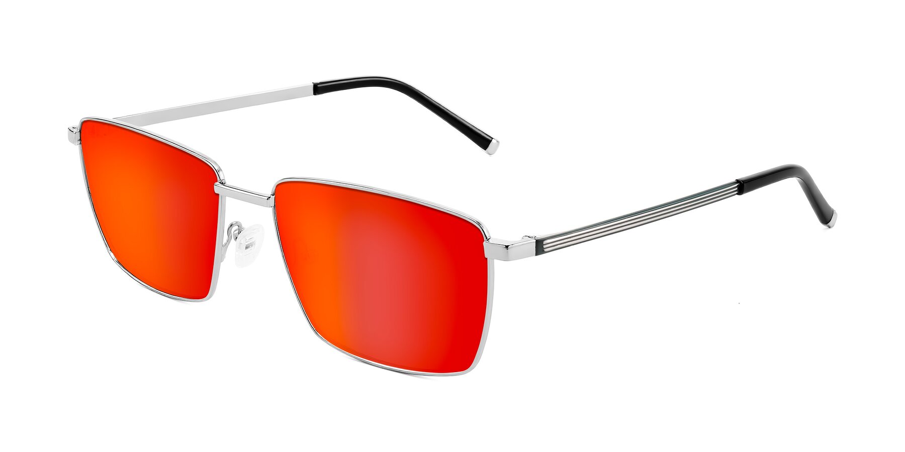 Angle of Lynch in Silver with Red Gold Mirrored Lenses