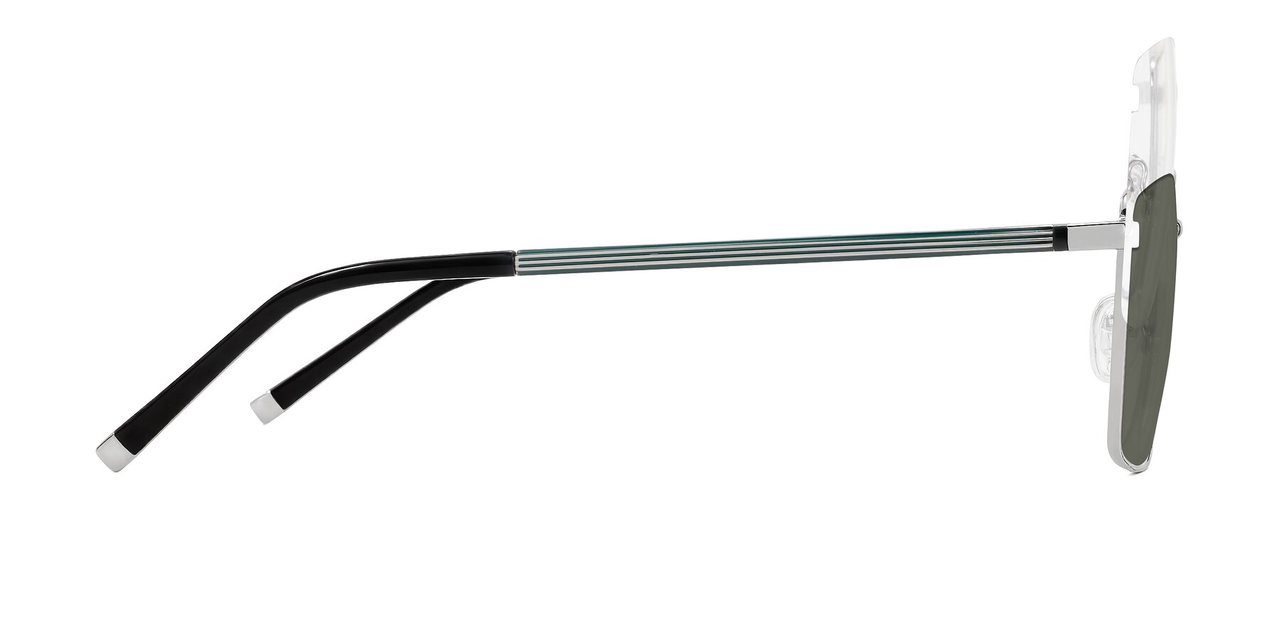 Side of Lynch in Silver with Gray Polarized Lenses