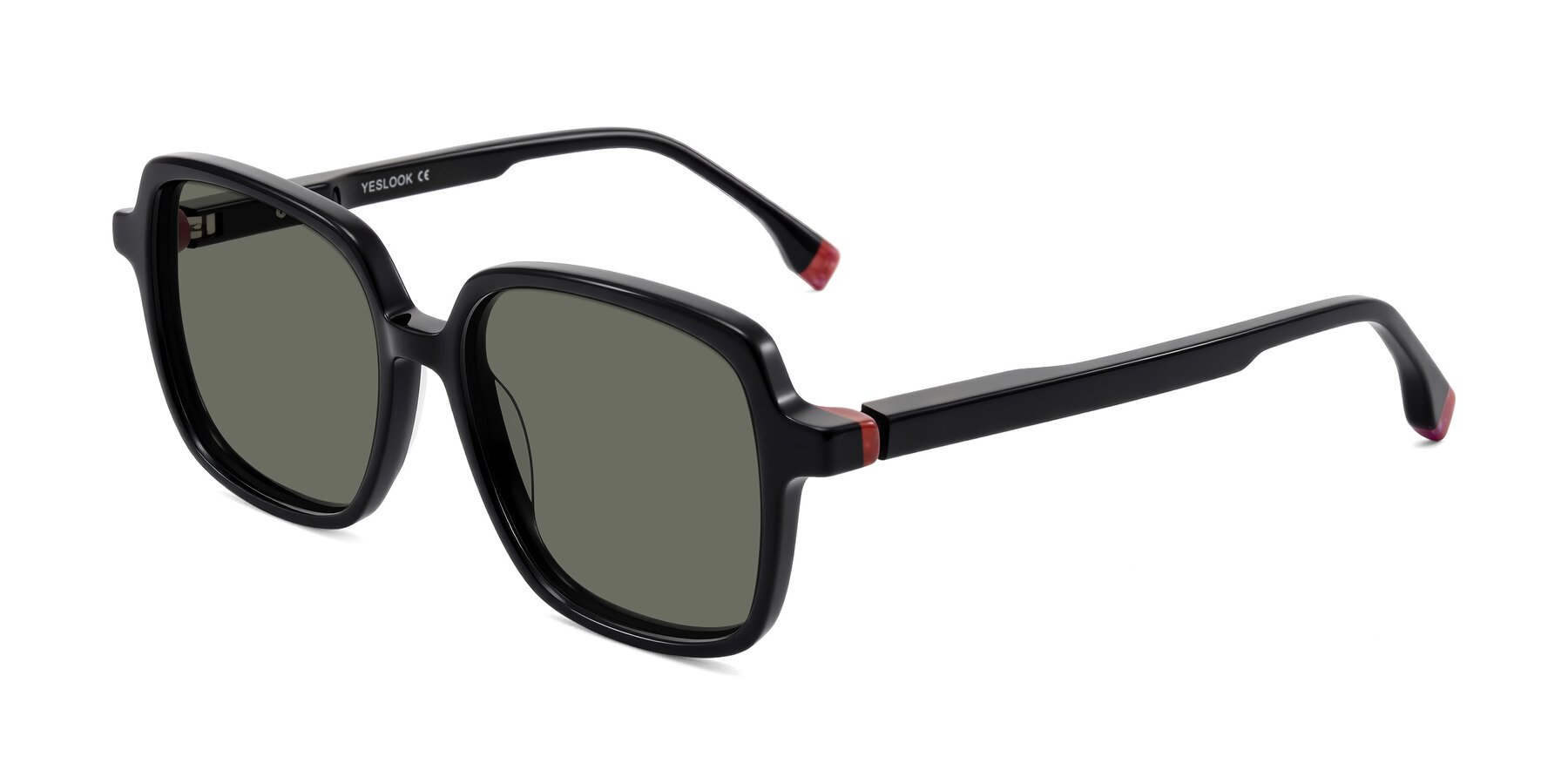 Angle of Huynh in Black with Gray Polarized Lenses