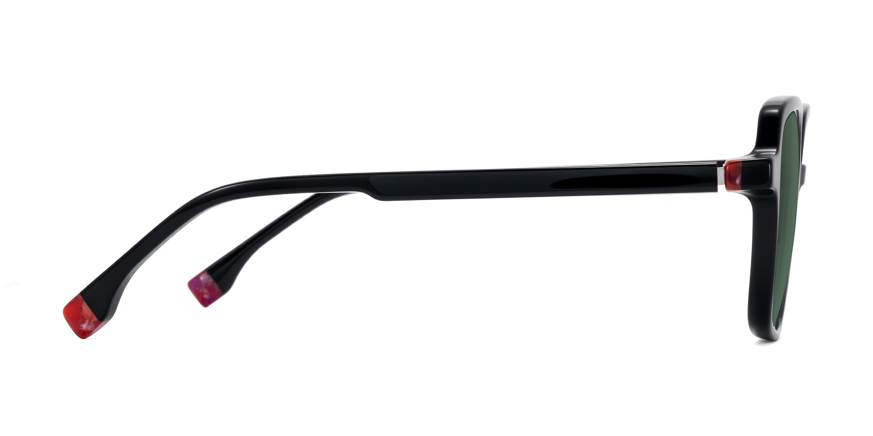 Side of Huynh in Black with Green Polarized Lenses