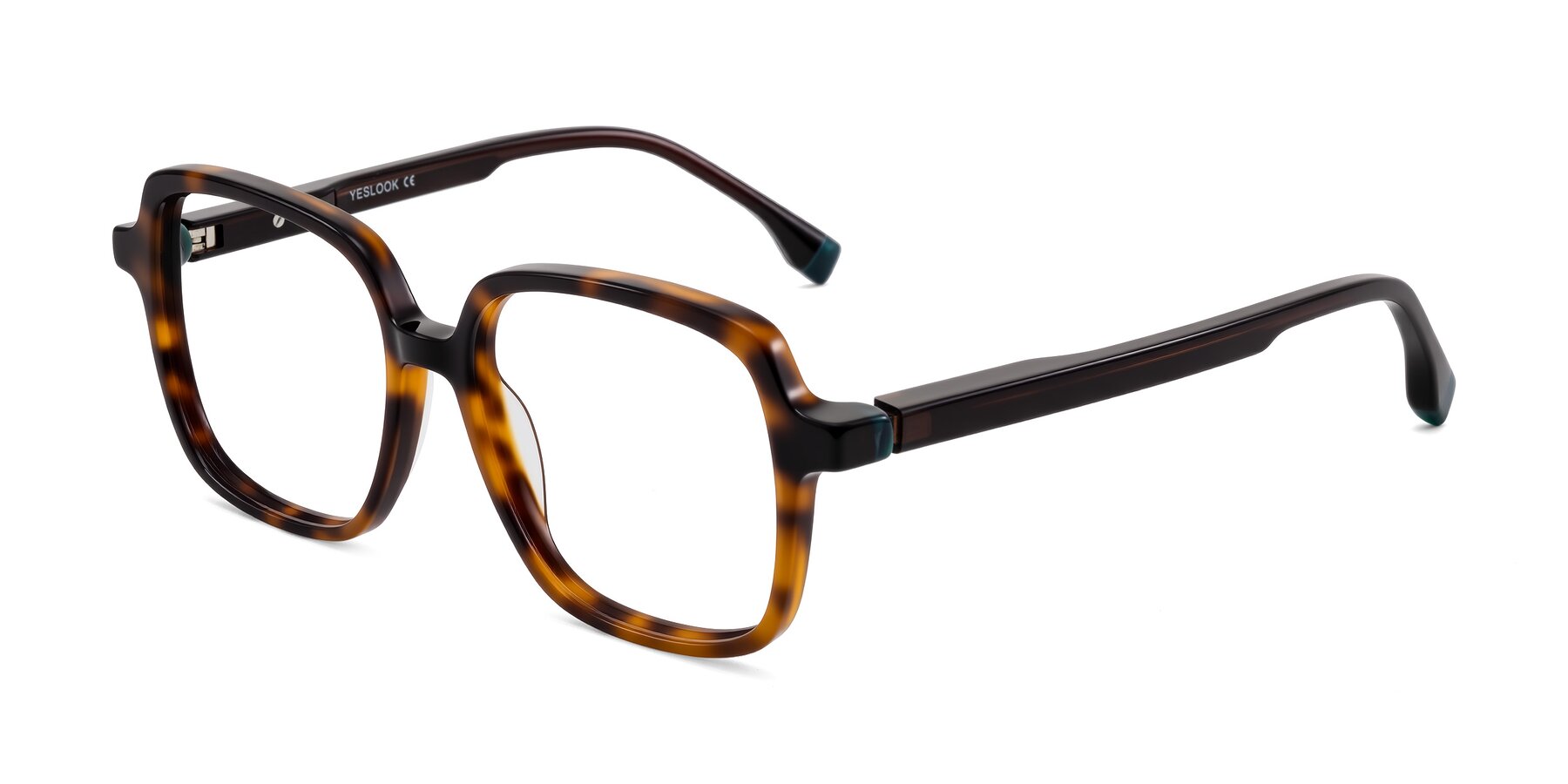 Angle of Huynh in Tortoise with Clear Eyeglass Lenses