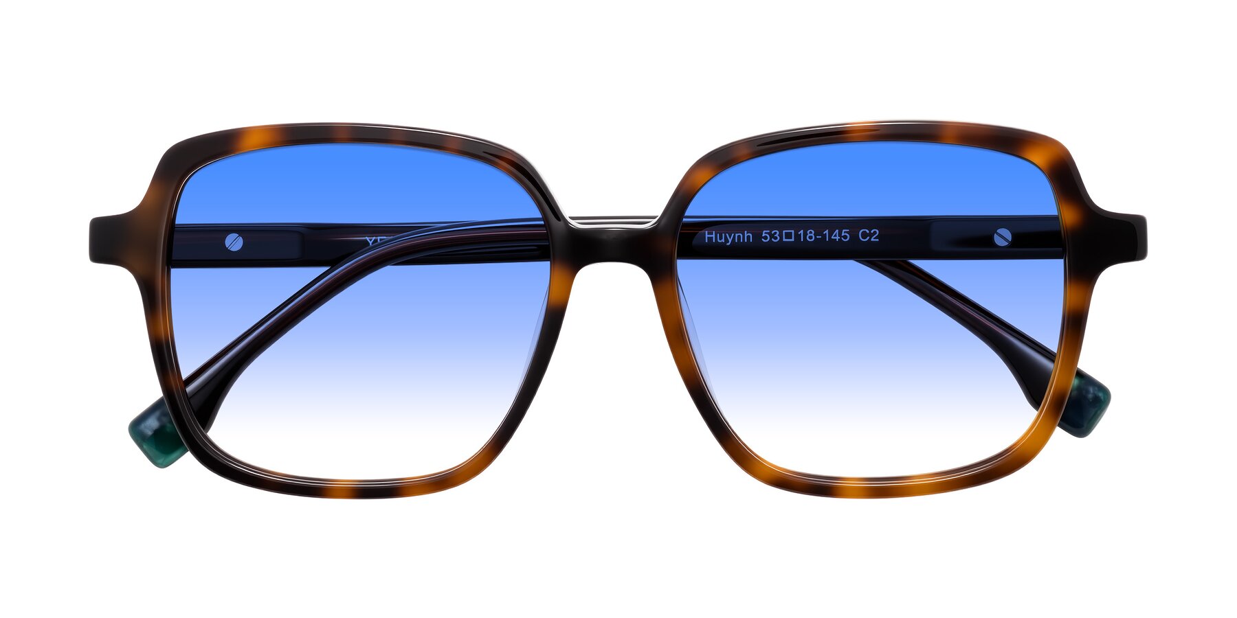 Folded Front of Huynh in Tortoise with Blue Gradient Lenses