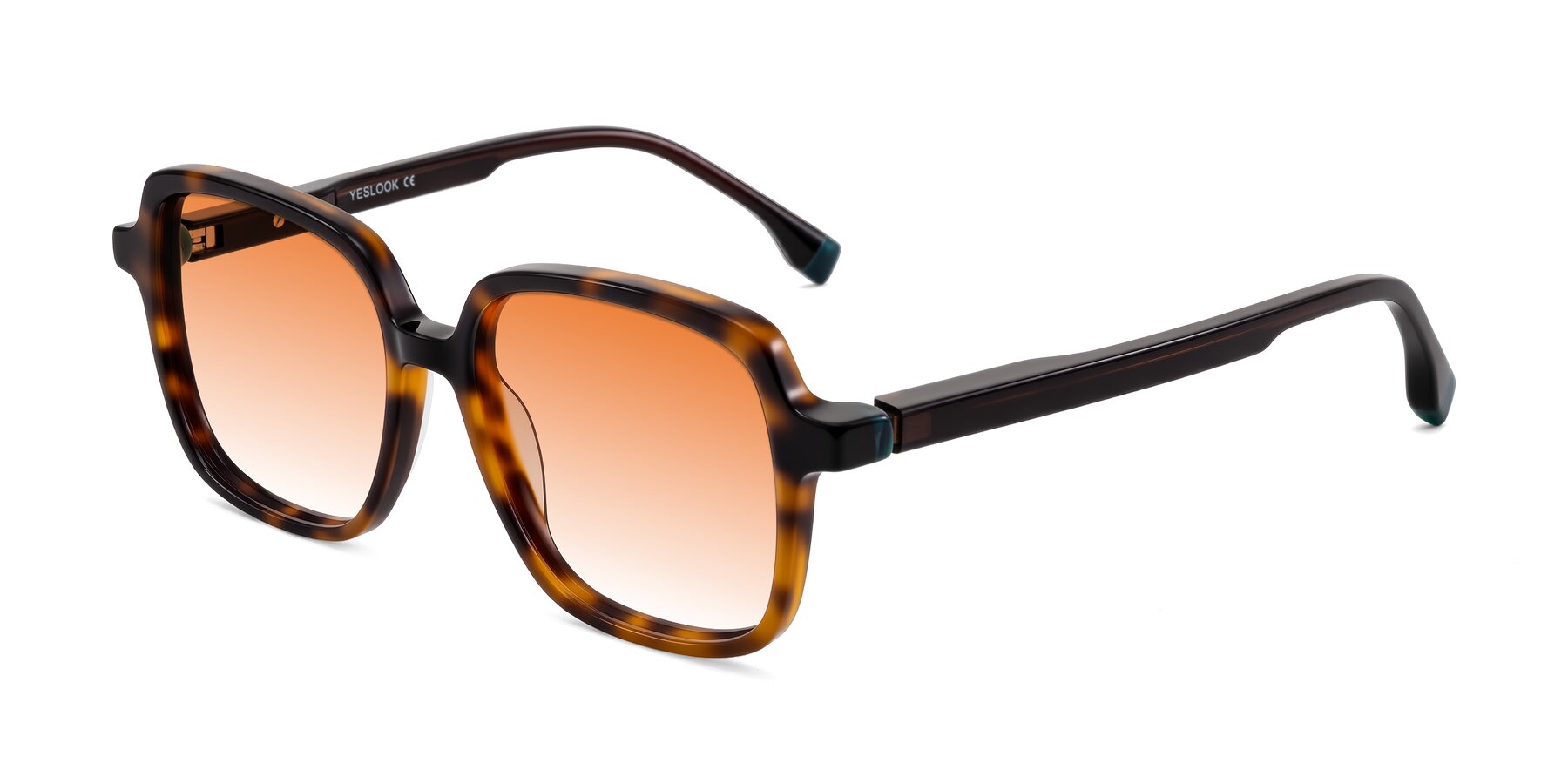 Angle of Huynh in Tortoise with Orange Gradient Lenses