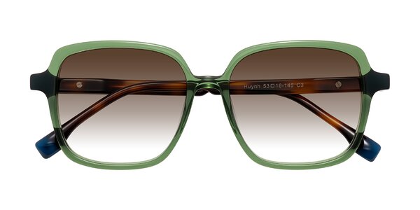 Front of Huynh in Green/Tortoise