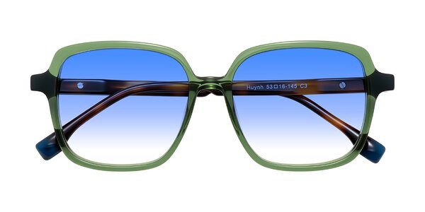 Front of Huynh in Green/Tortoise