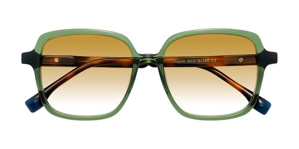 Front of Huynh in Green/Tortoise