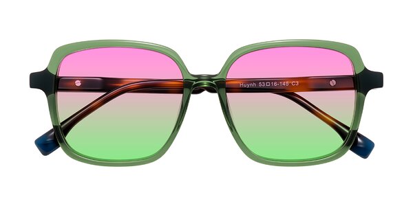 Front of Huynh in Green/Tortoise