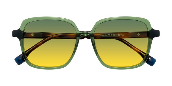Front of Huynh in Green/Tortoise