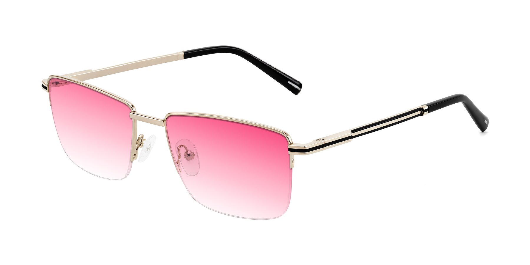 Angle of Ngoyi in Gold with Pink Gradient Lenses