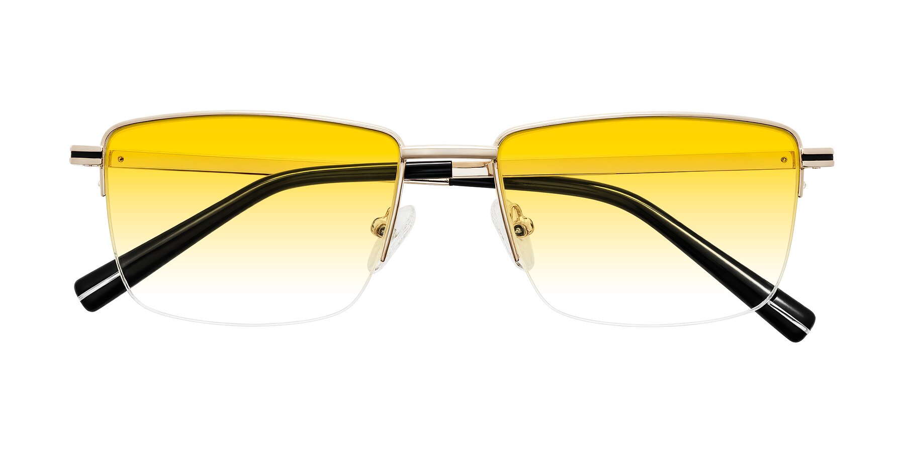 Folded Front of Ngoyi in Gold with Yellow Gradient Lenses