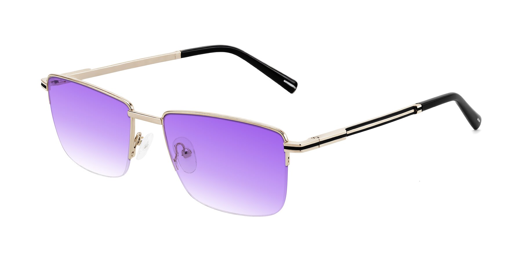 Angle of Ngoyi in Gold with Purple Gradient Lenses