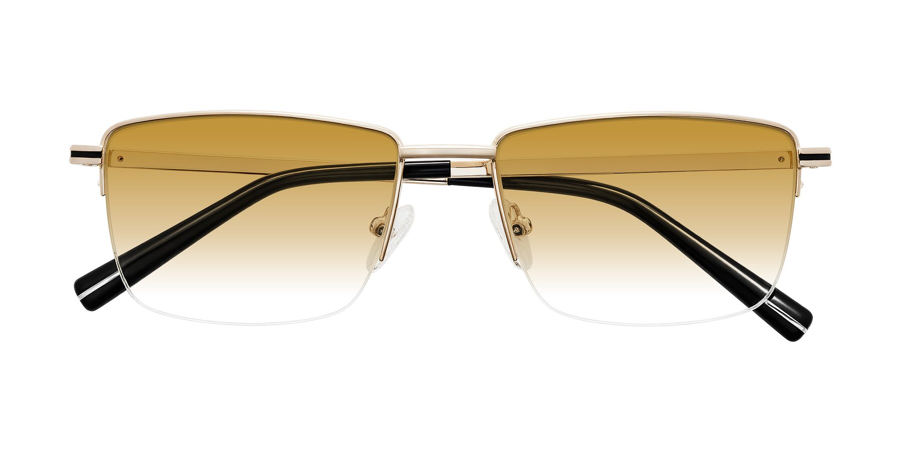 Folded Front of Ngoyi in Gold with Champagne Gradient Lenses