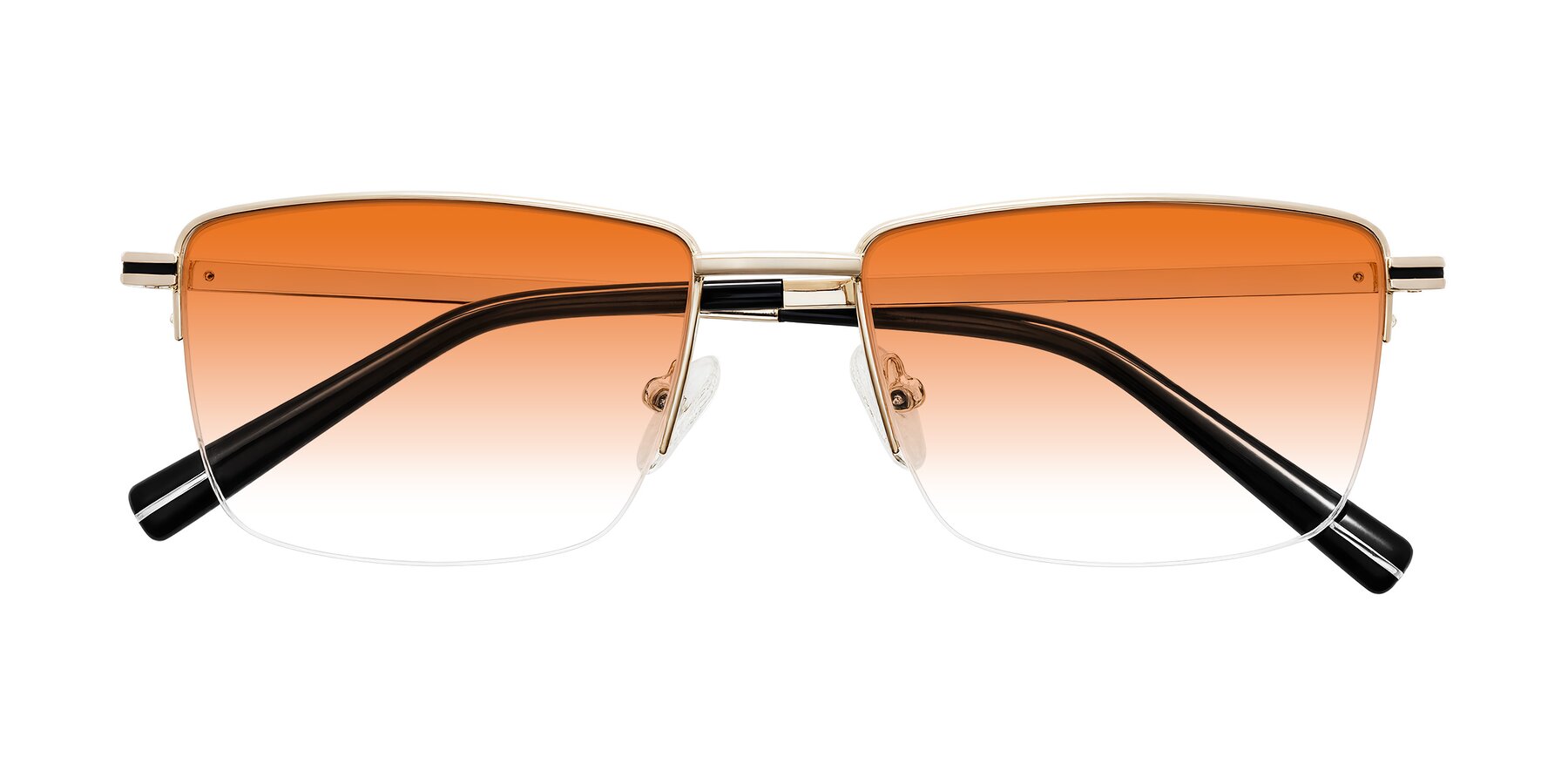 Folded Front of Ngoyi in Gold with Orange Gradient Lenses