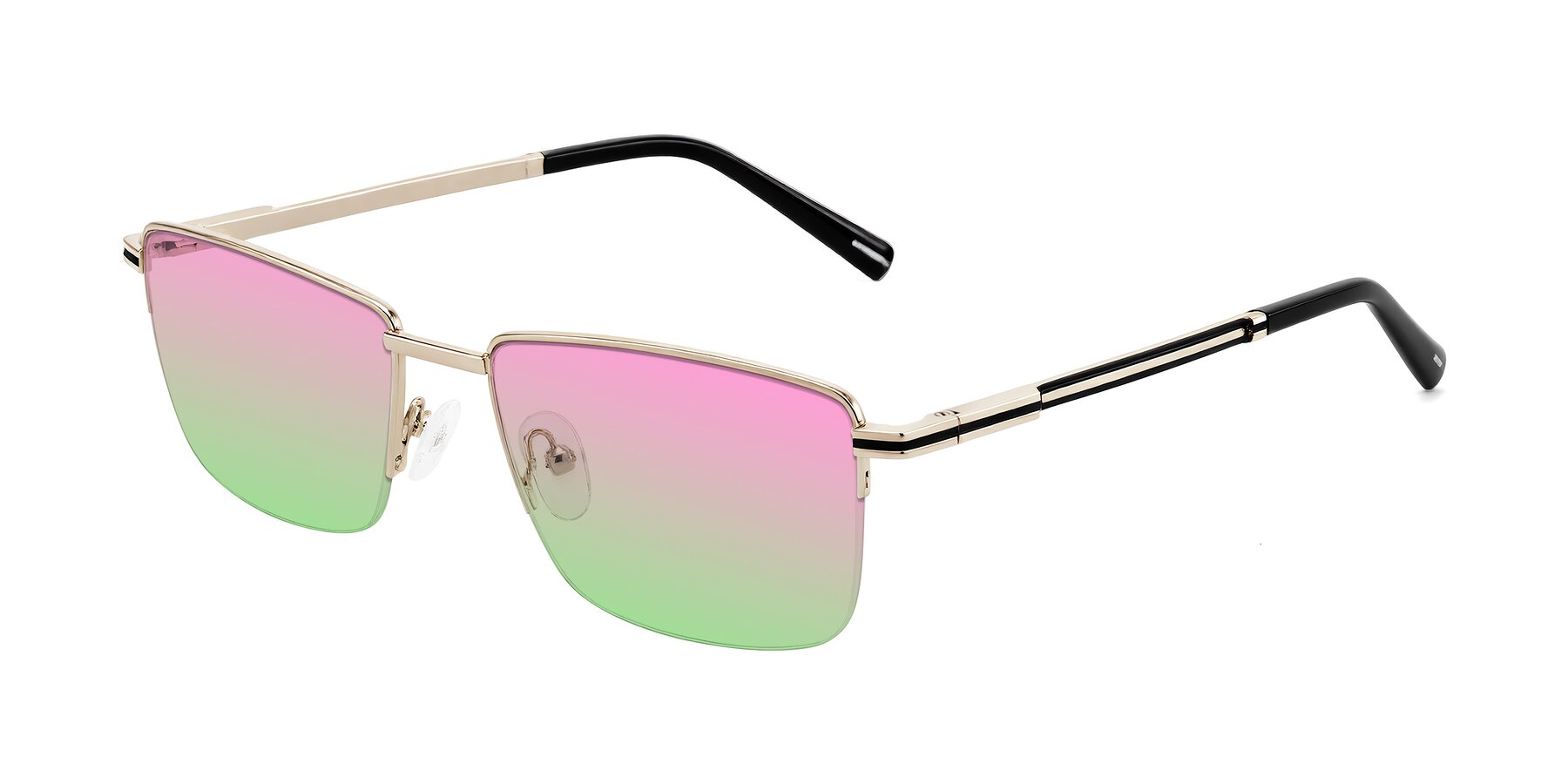 Angle of Ngoyi in Gold with Pink / Green Gradient Lenses