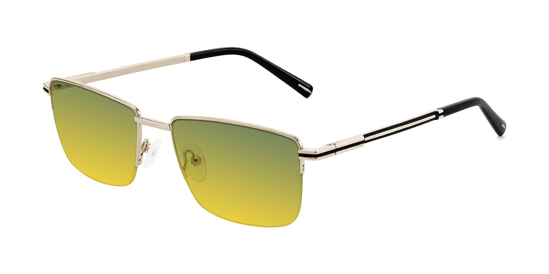 Angle of Ngoyi in Gold with Green / Yellow Gradient Lenses