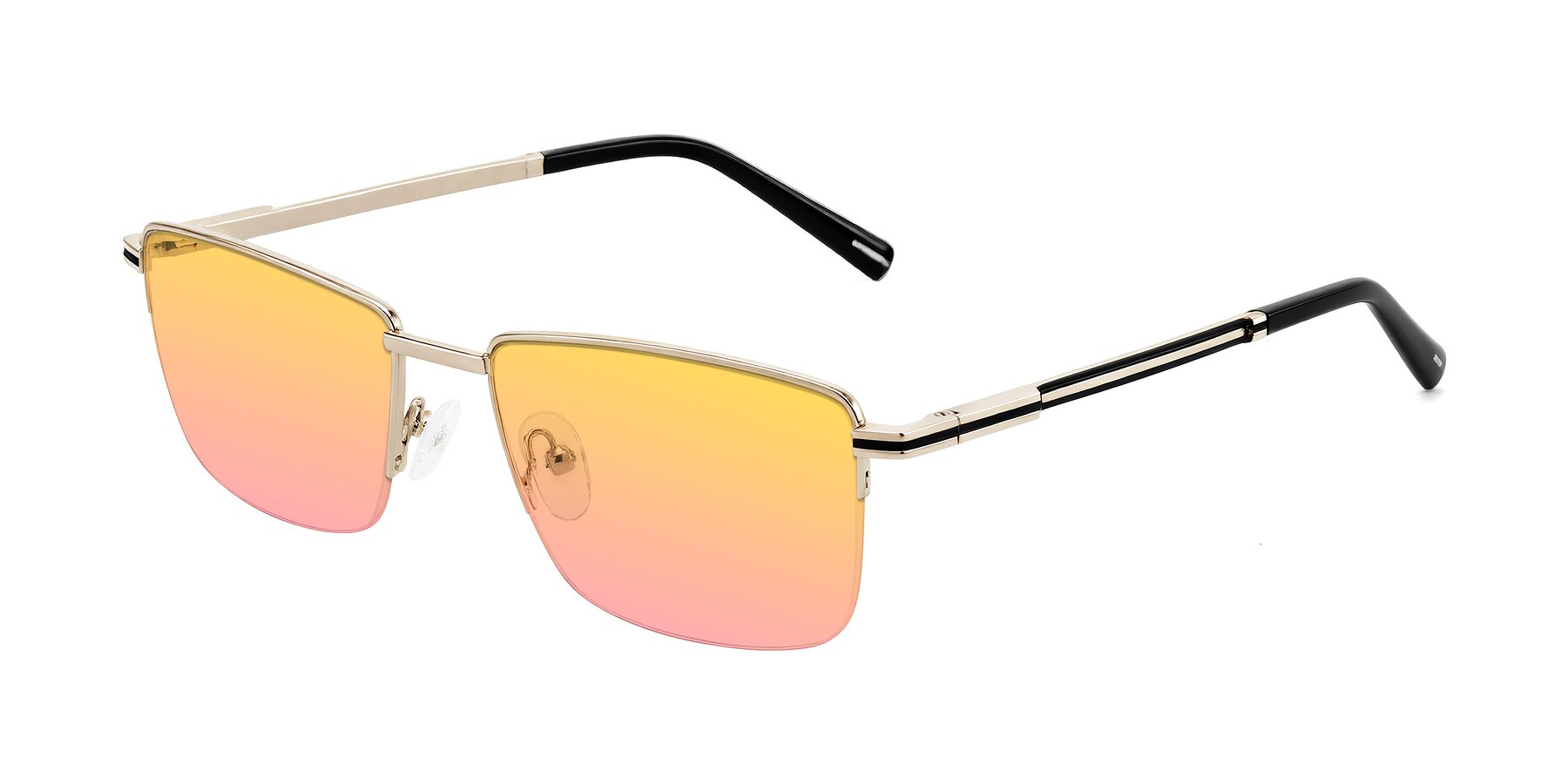 Angle of Ngoyi in Gold with Yellow / Pink Gradient Lenses