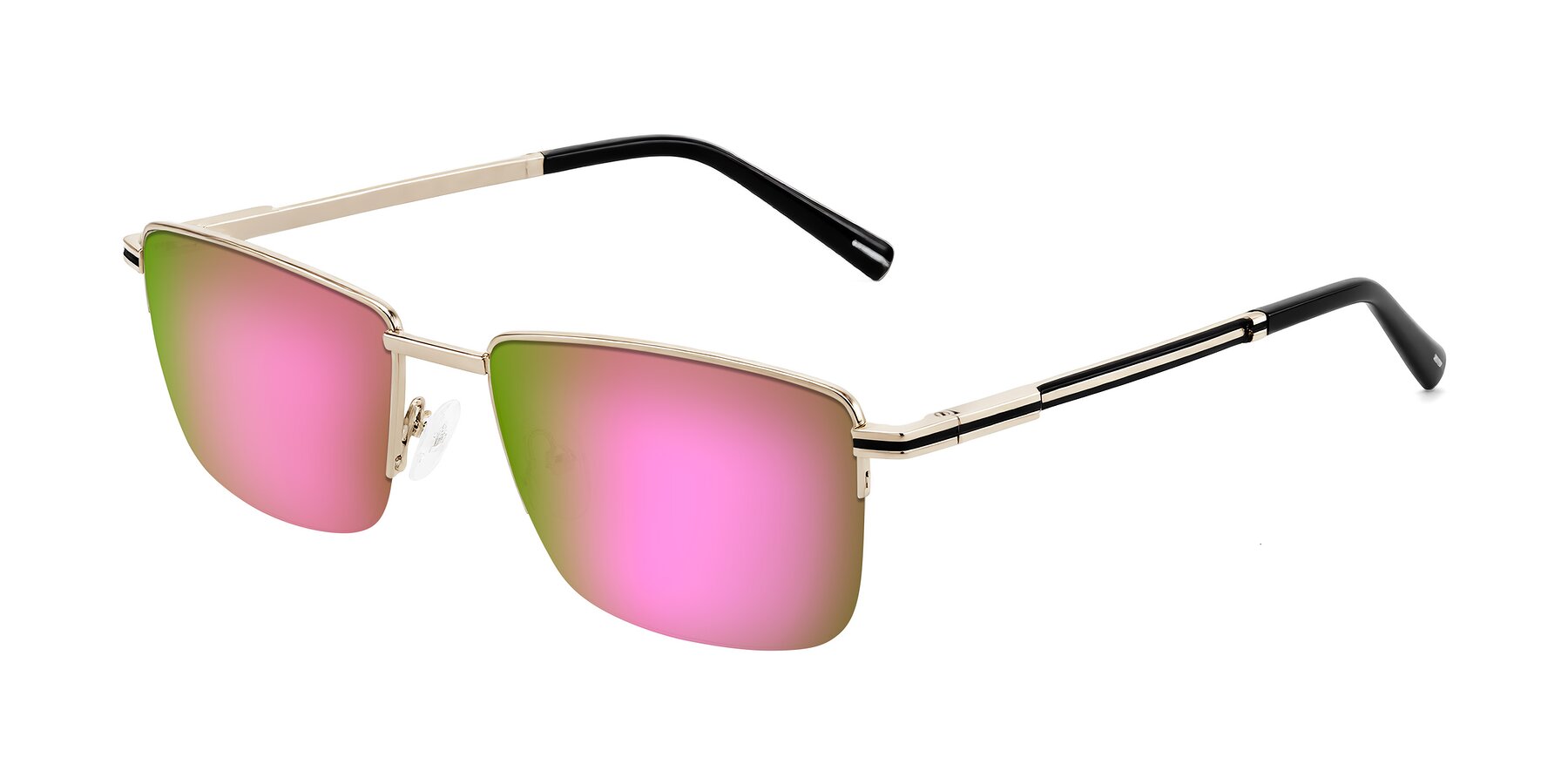 Angle of Ngoyi in Gold with Pink Mirrored Lenses
