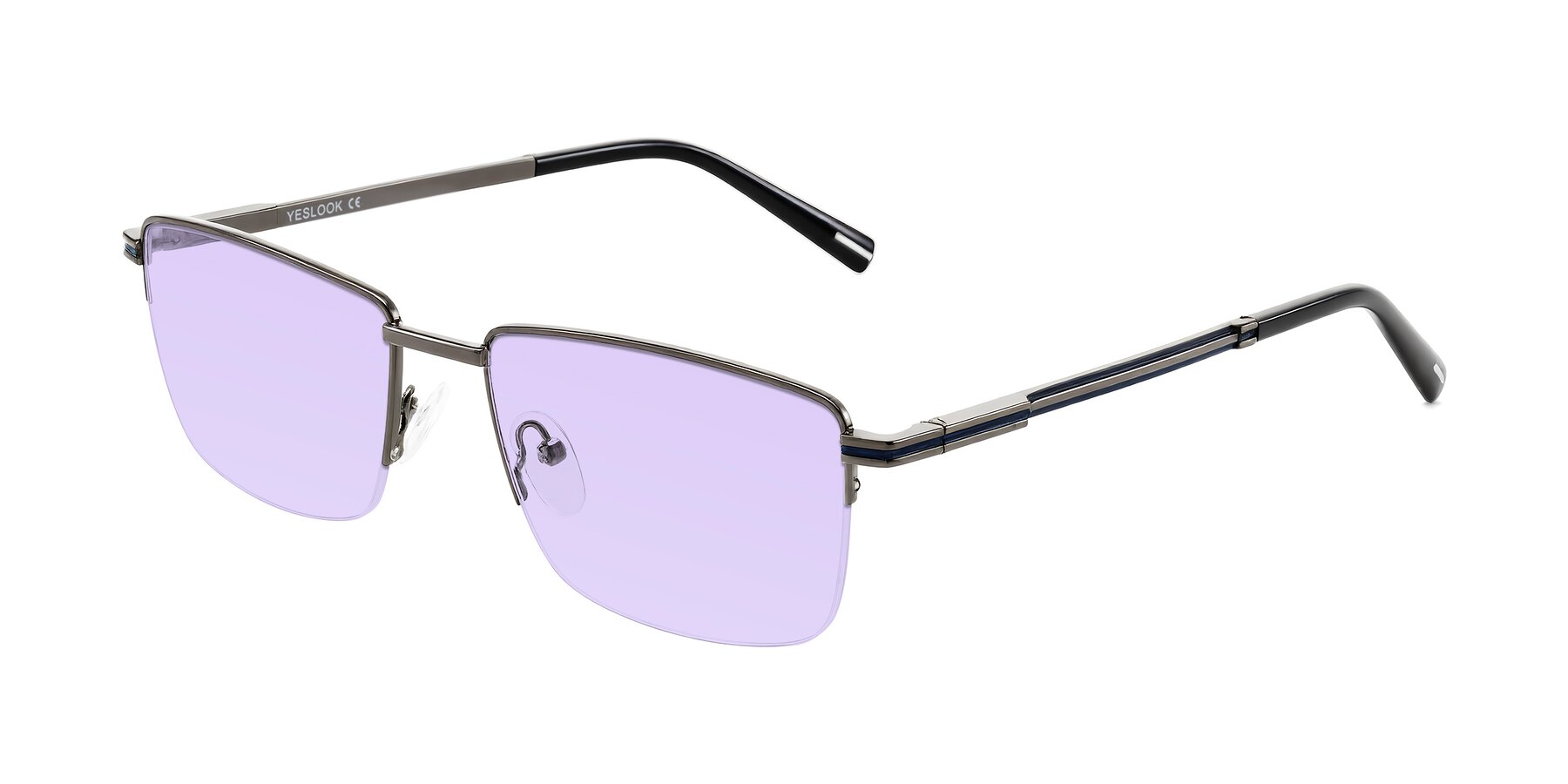 Angle of Ngoyi in Gunmetal with Light Purple Tinted Lenses