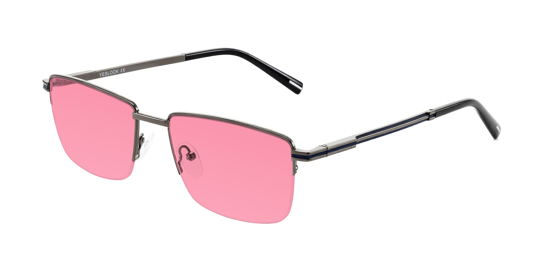 Angle of Ngoyi in Gunmetal with Pink Tinted Lenses