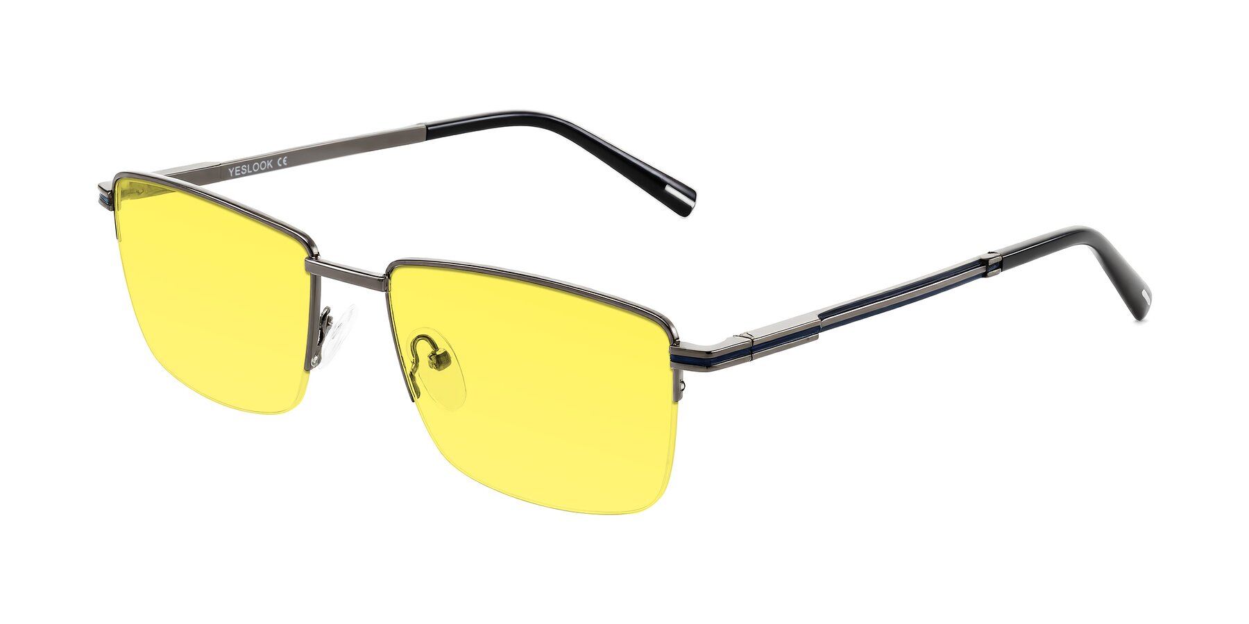 Angle of Ngoyi in Gunmetal with Medium Yellow Tinted Lenses