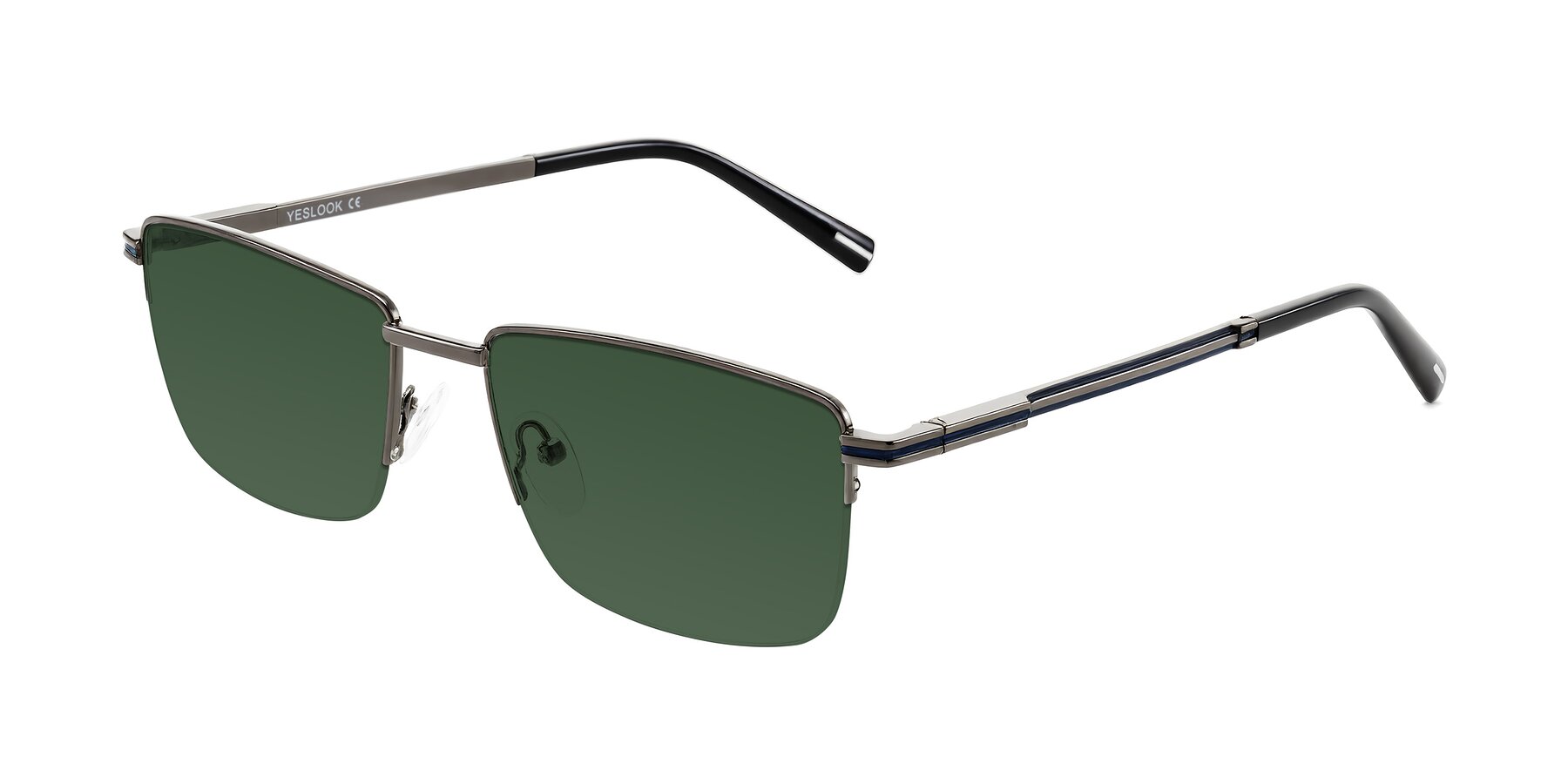 Angle of Ngoyi in Gunmetal with Green Tinted Lenses