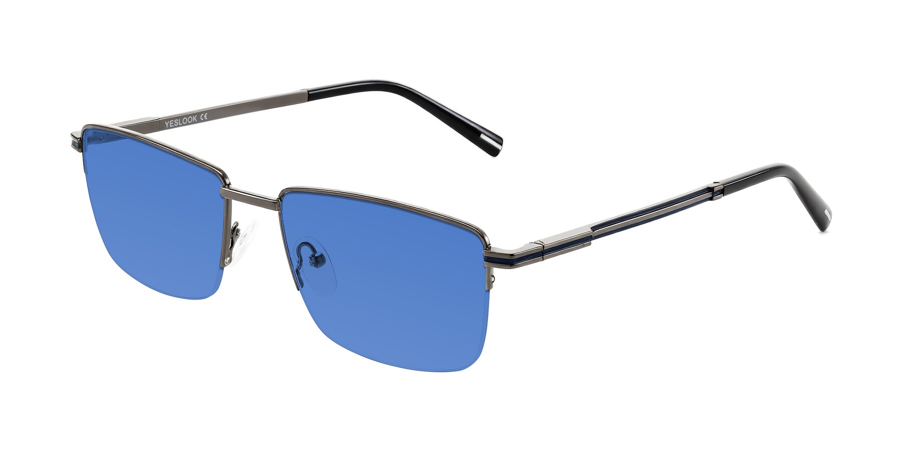 Angle of Ngoyi in Gunmetal with Blue Tinted Lenses