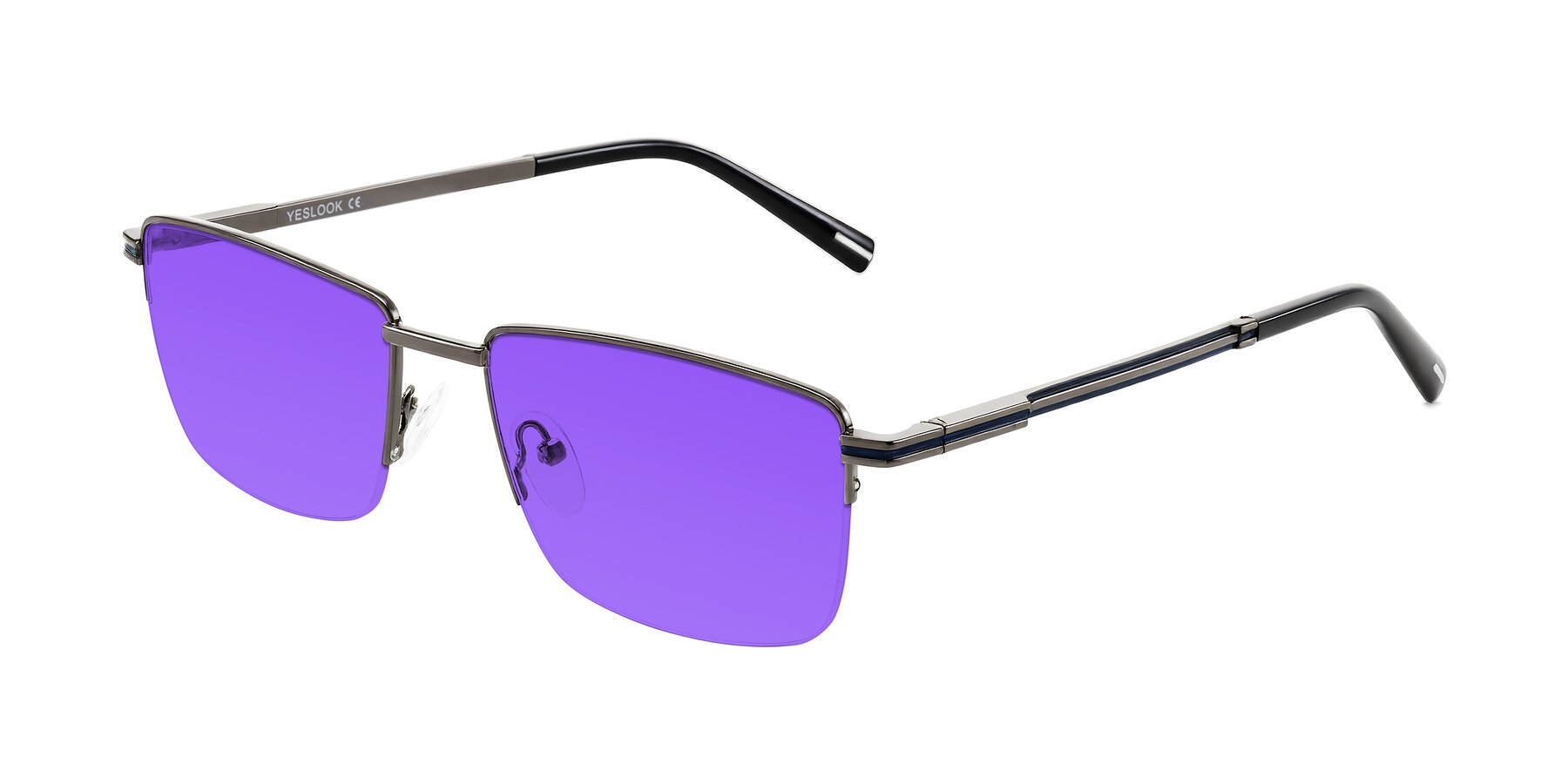 Angle of Ngoyi in Gunmetal with Purple Tinted Lenses