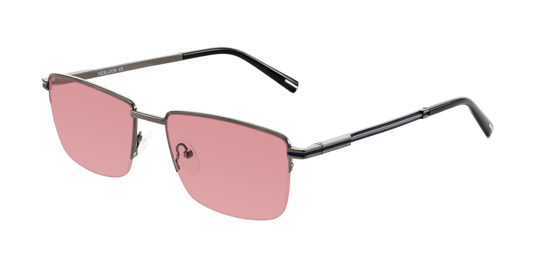 Angle of Ngoyi in Gunmetal with Medium Garnet Tinted Lenses