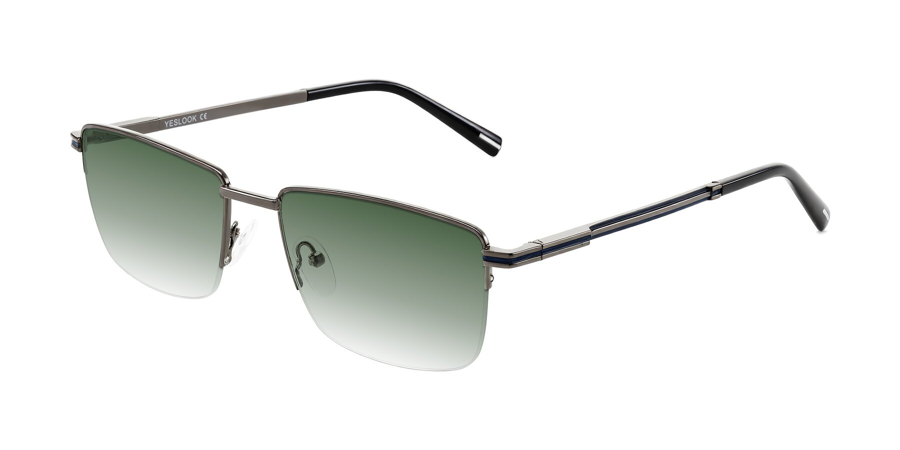 Angle of Ngoyi in Gunmetal with Green Gradient Lenses