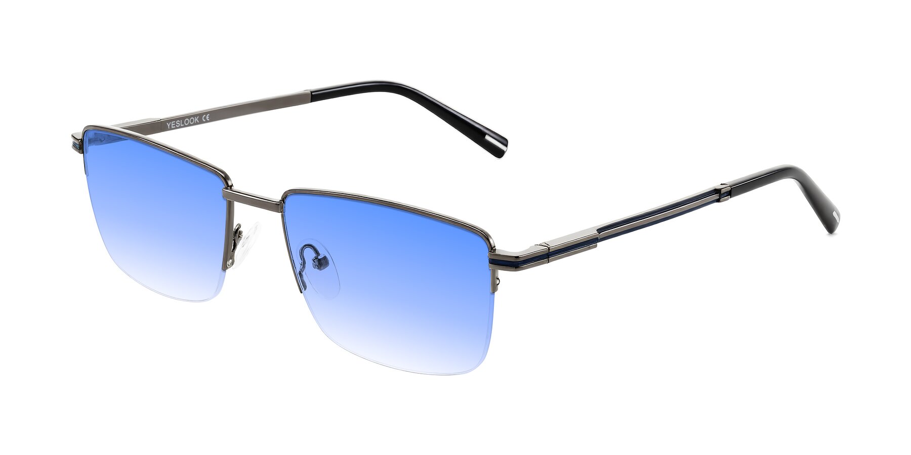 Angle of Ngoyi in Gunmetal with Blue Gradient Lenses