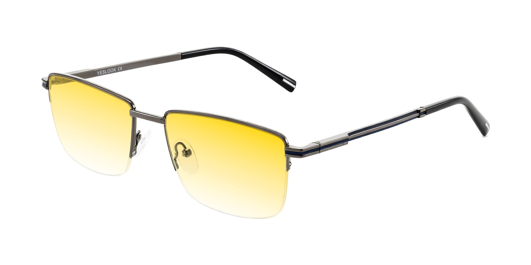 Angle of Ngoyi in Gunmetal with Yellow Gradient Lenses