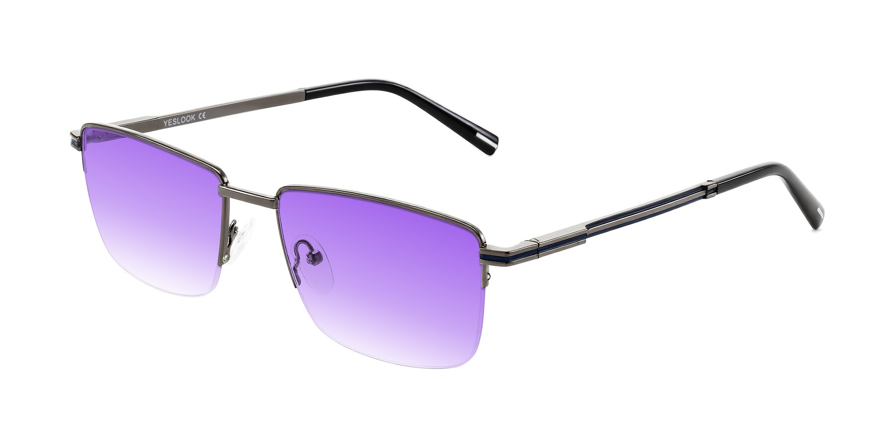 Angle of Ngoyi in Gunmetal with Purple Gradient Lenses