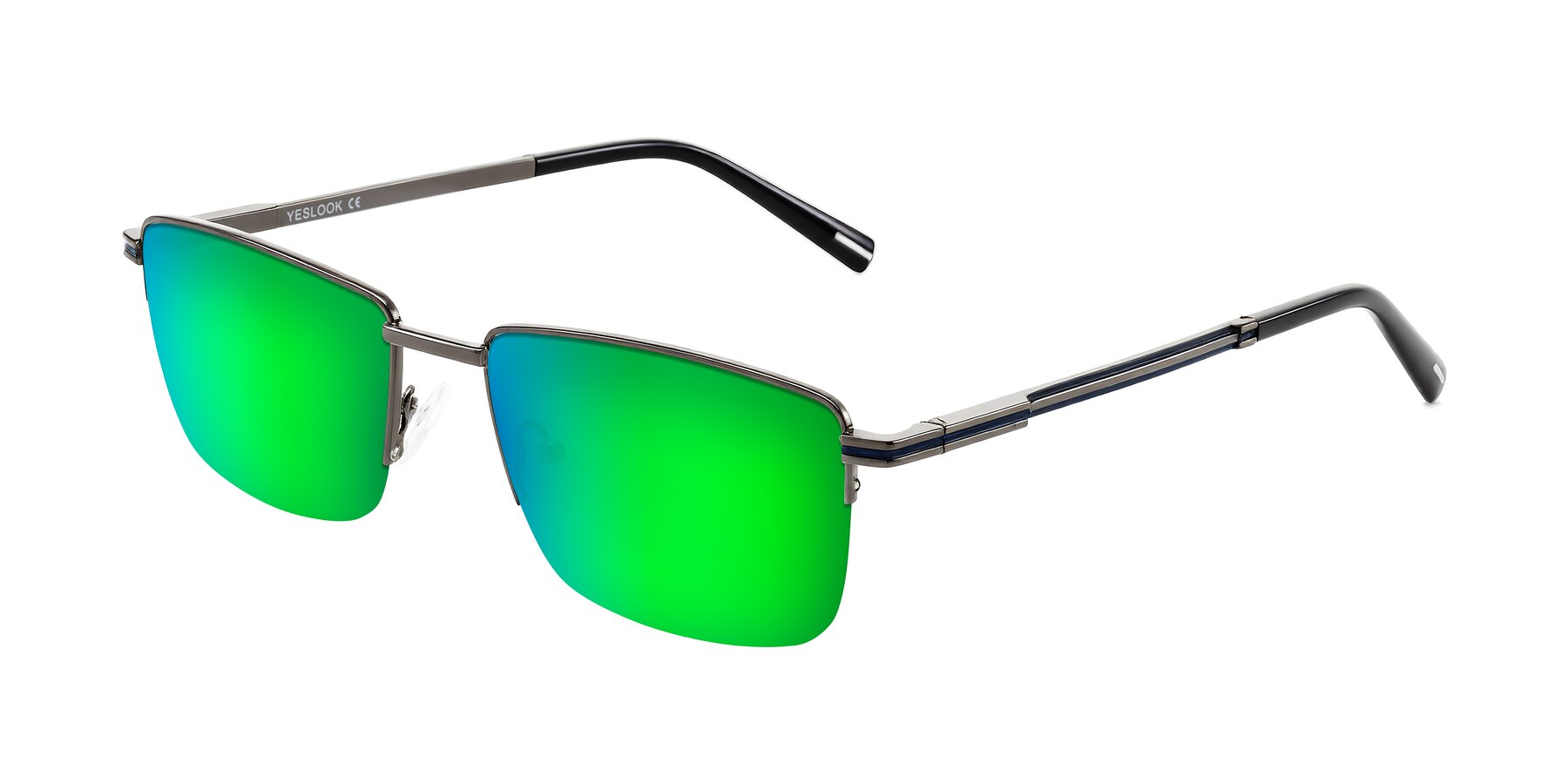 Angle of Ngoyi in Gunmetal with Green Mirrored Lenses