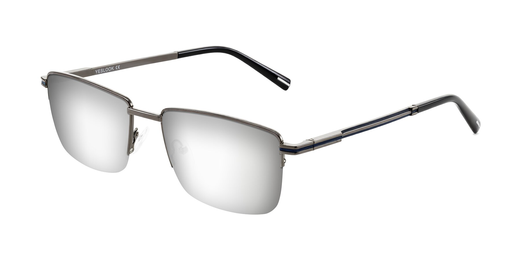 Angle of Ngoyi in Gunmetal with Silver Mirrored Lenses
