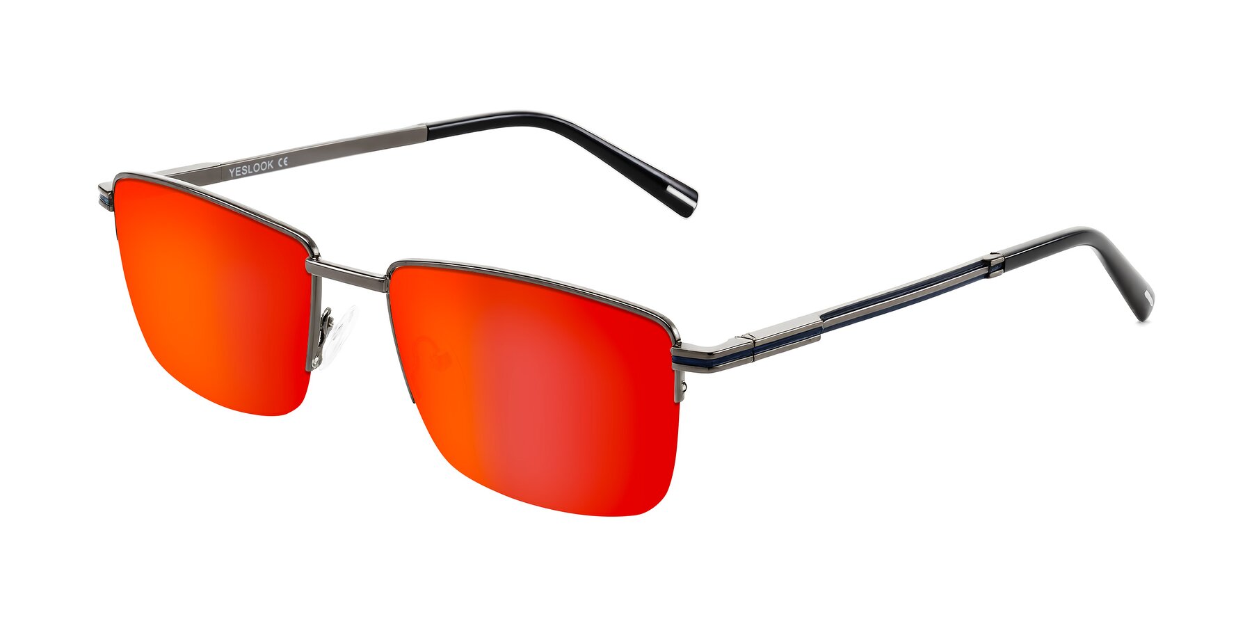 Angle of Ngoyi in Gunmetal with Red Gold Mirrored Lenses