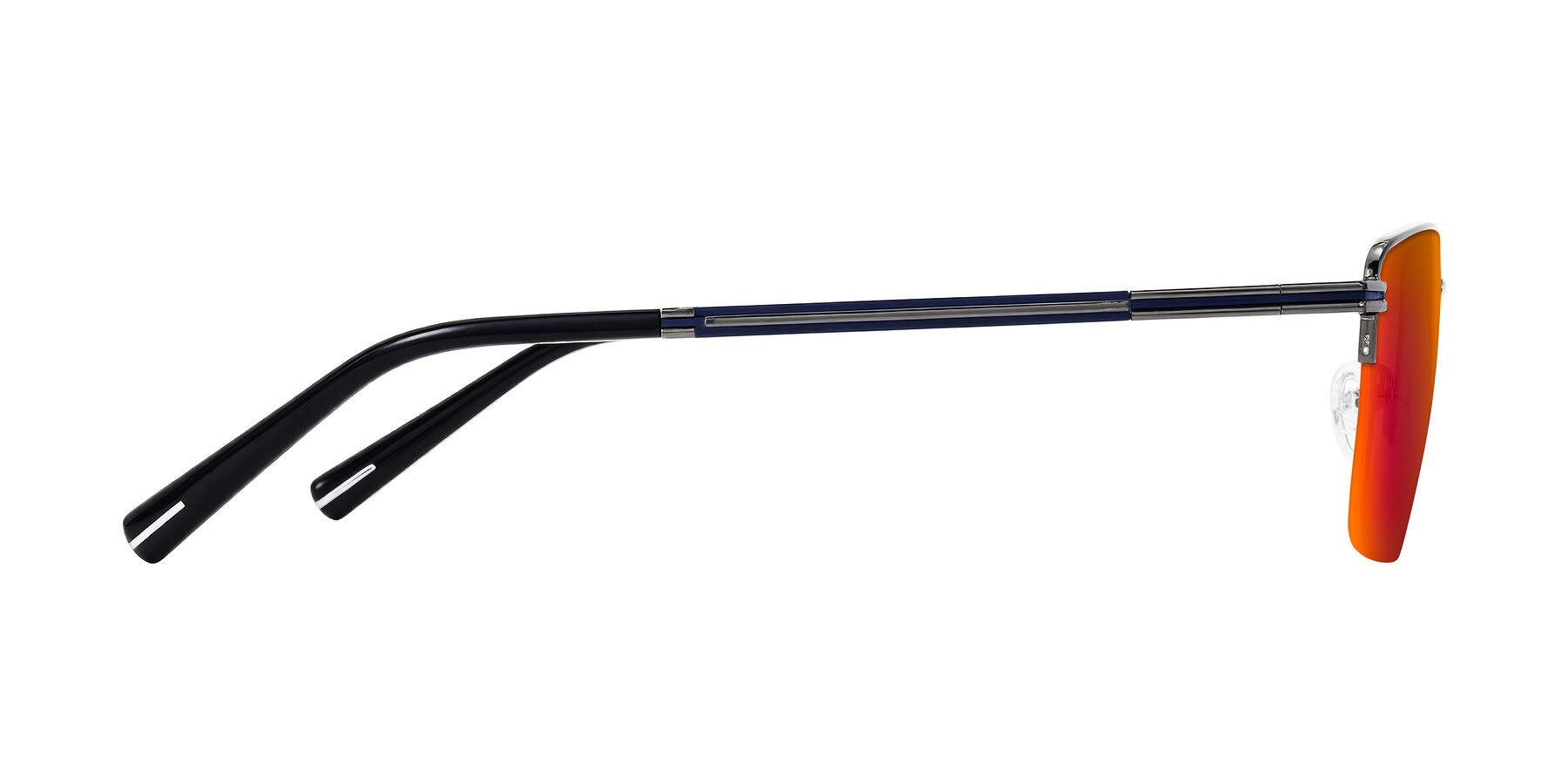 Side of Ngoyi in Gunmetal with Red Gold Mirrored Lenses