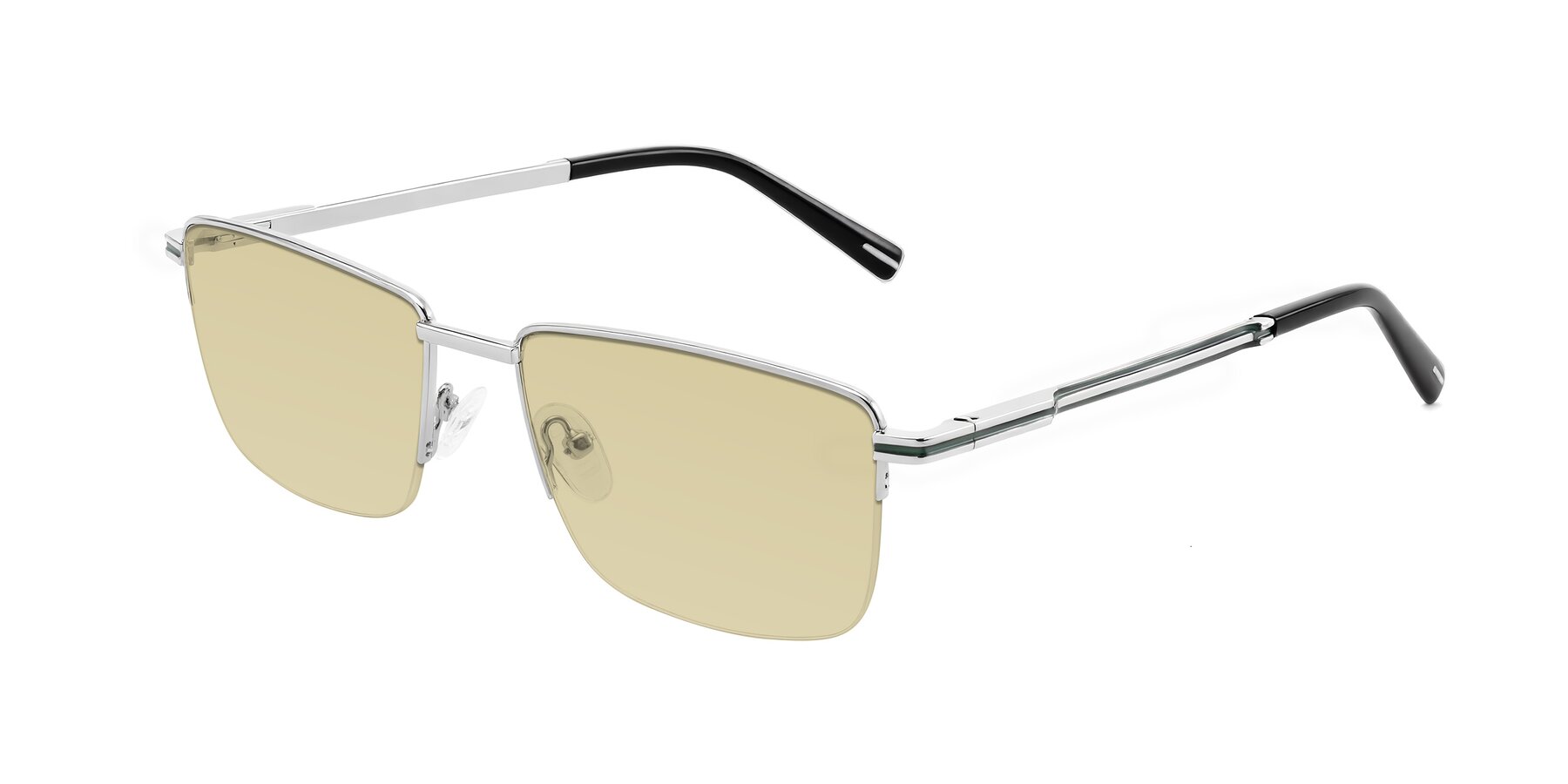 Angle of Ngoyi in Silver with Light Champagne Tinted Lenses