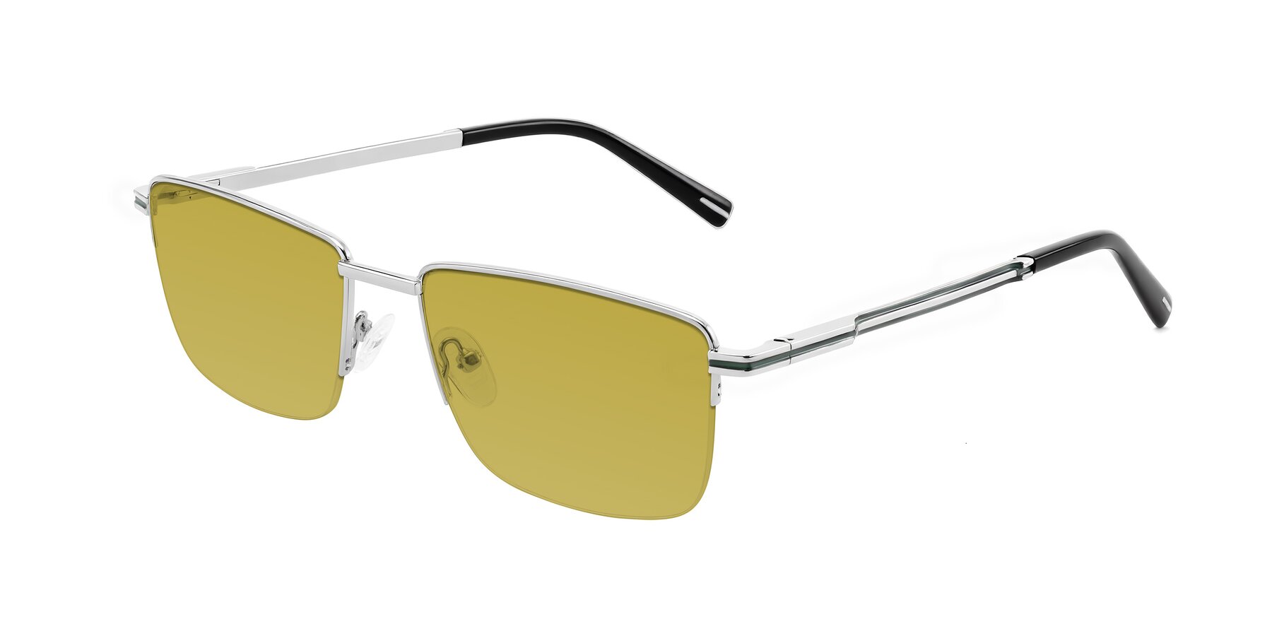 Angle of Ngoyi in Silver with Champagne Tinted Lenses