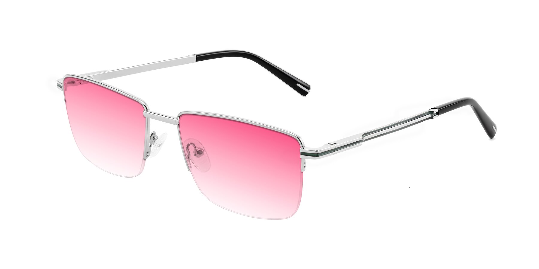 Angle of Ngoyi in Silver with Pink Gradient Lenses