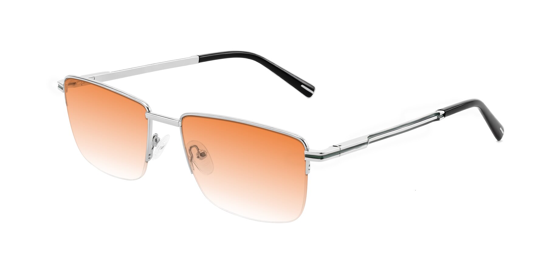 Angle of Ngoyi in Silver with Orange Gradient Lenses