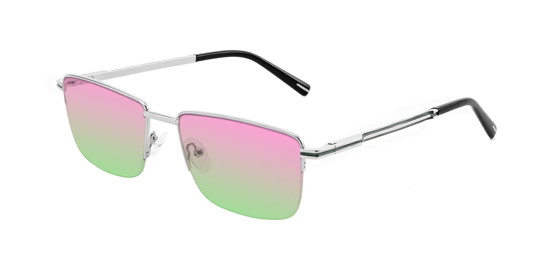 Angle of Ngoyi in Silver with Pink / Green Gradient Lenses