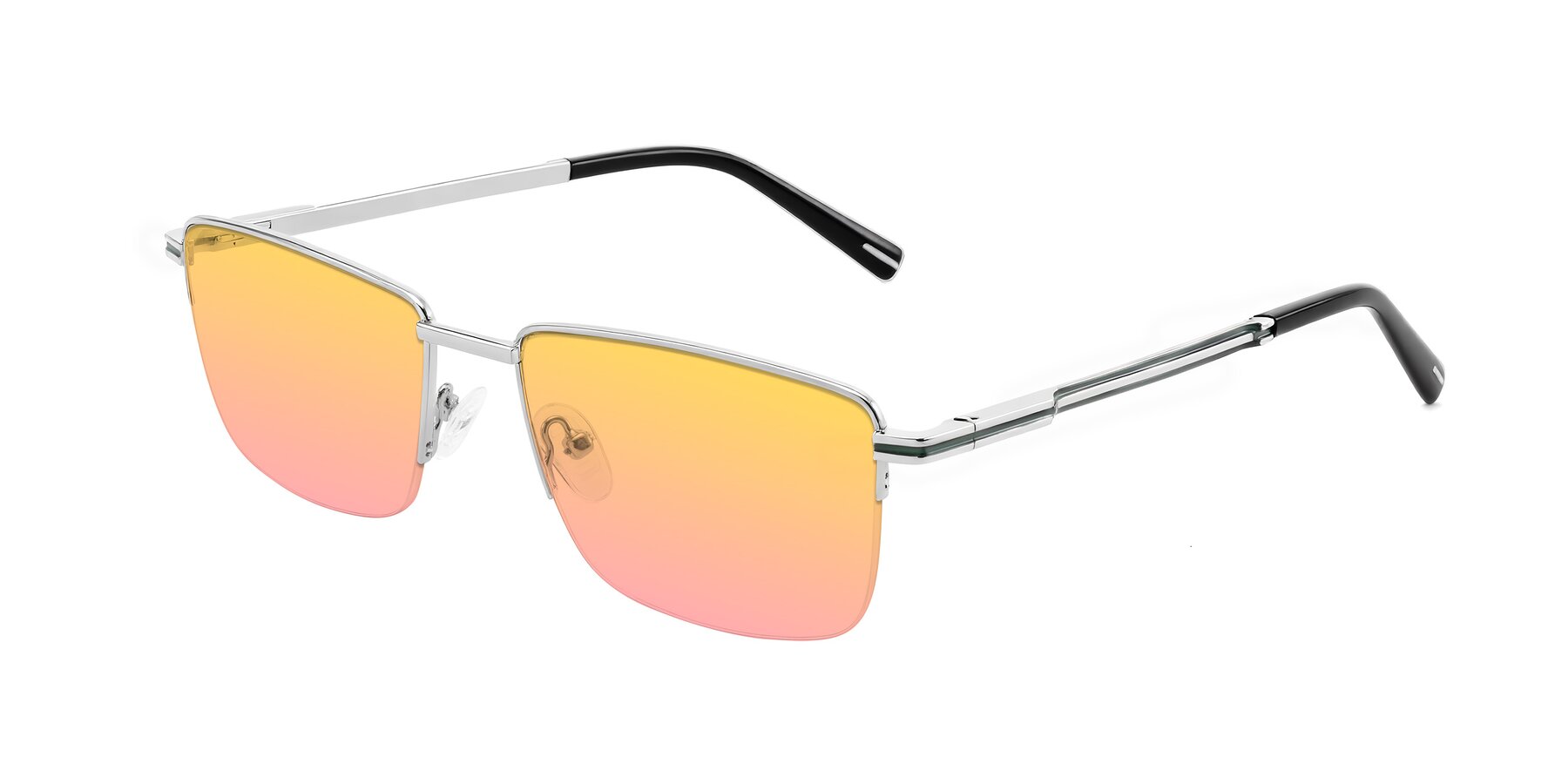 Angle of Ngoyi in Silver with Yellow / Pink Gradient Lenses