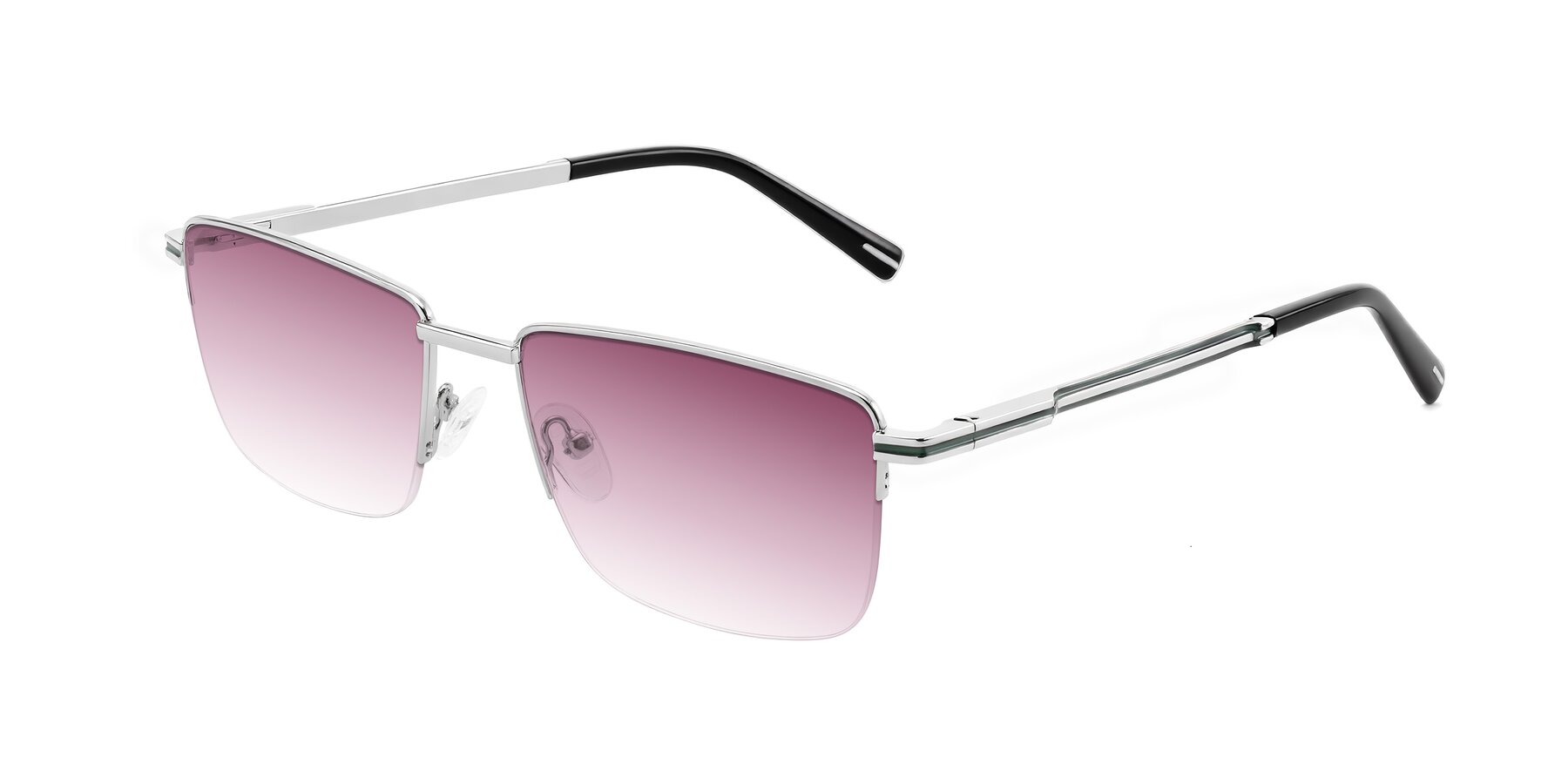 Angle of Ngoyi in Silver with Wine Gradient Lenses