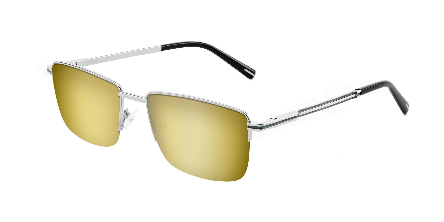 Angle of Ngoyi in Silver with Gold Mirrored Lenses