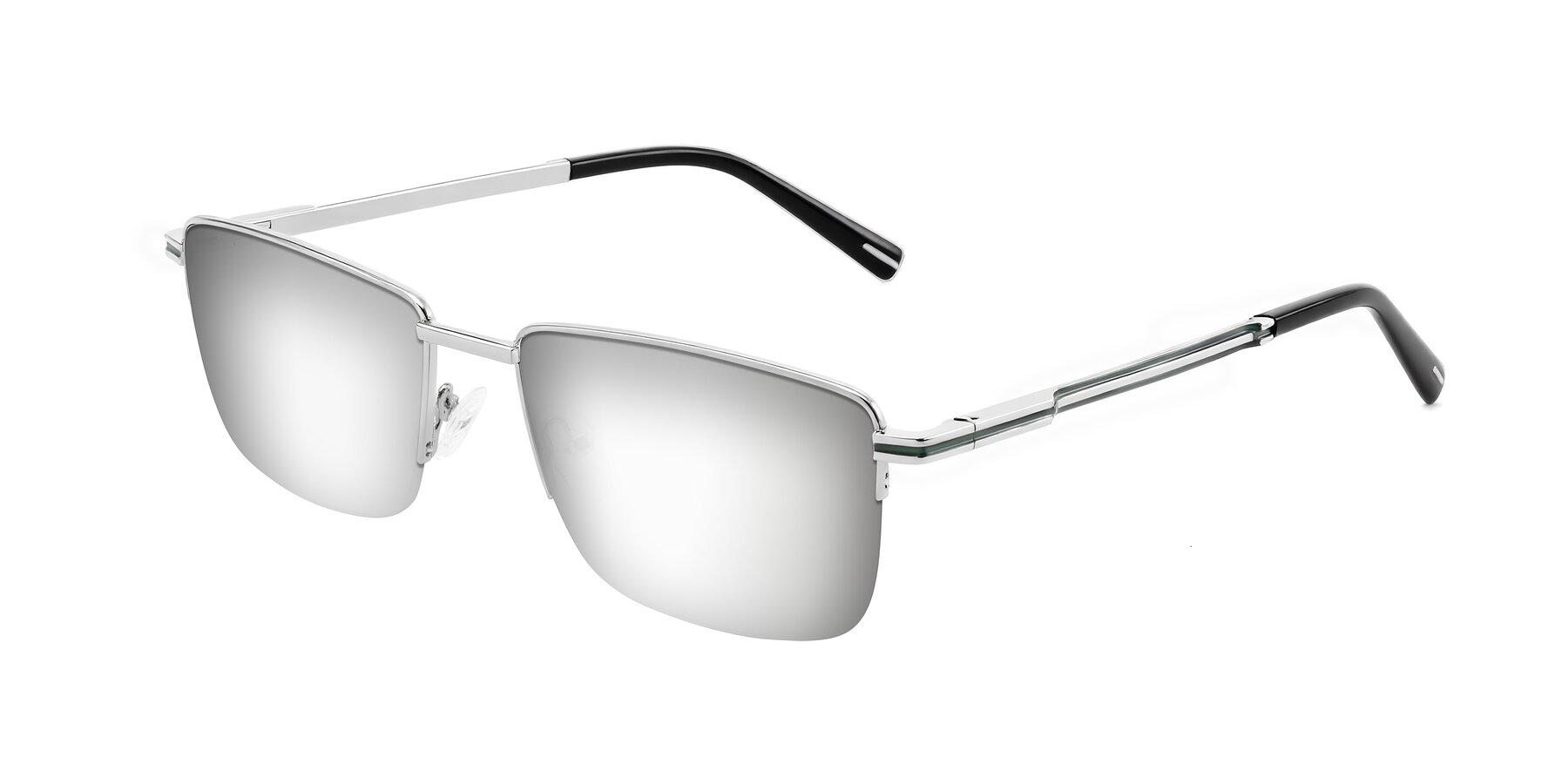 Angle of Ngoyi in Silver with Silver Mirrored Lenses