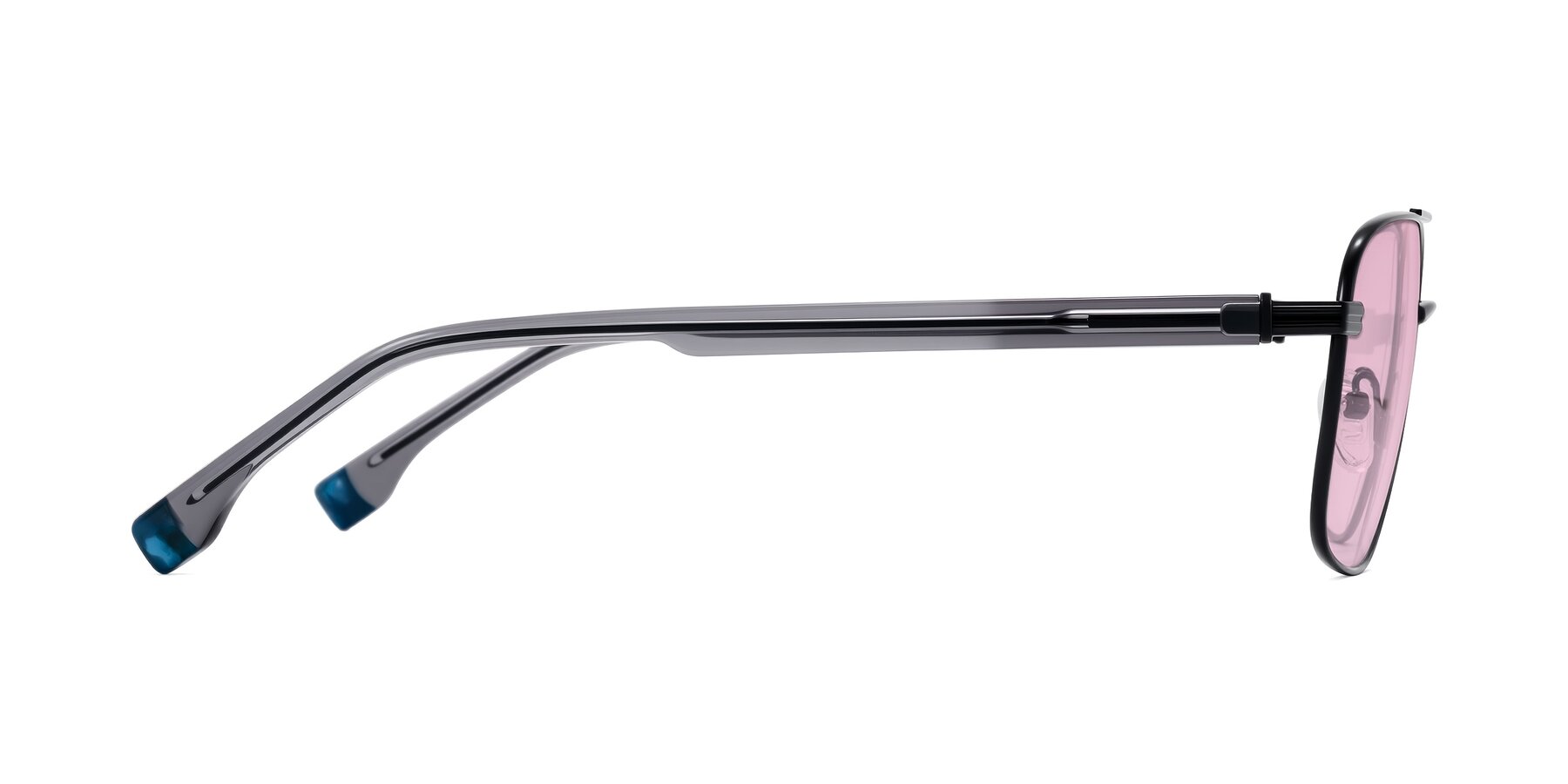 Side of Banten in Black with Light Pink Tinted Lenses