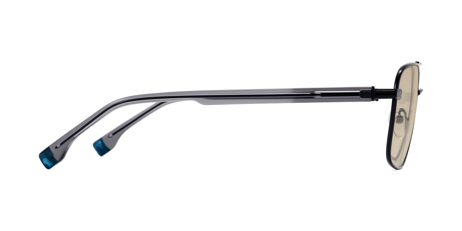 Side of Banten in Black with Light Brown Tinted Lenses